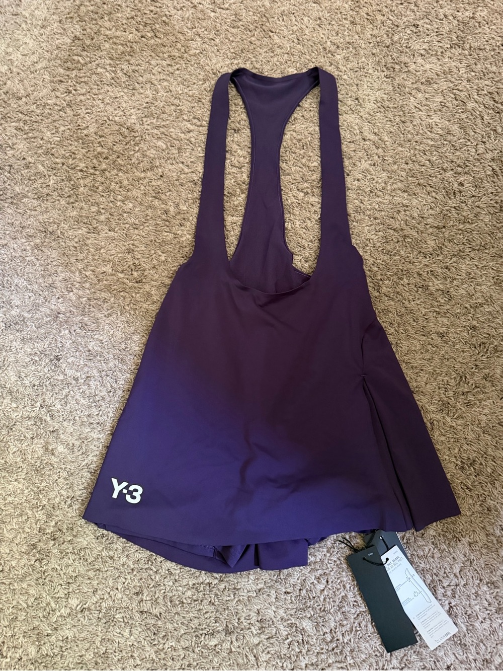 Adidas Y-3 Tennis Pro Bib Aurora Plum Purple Women's Size X-Small JM4743